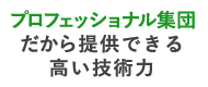 プロフェッショナル集団だから提供できる高い技術力